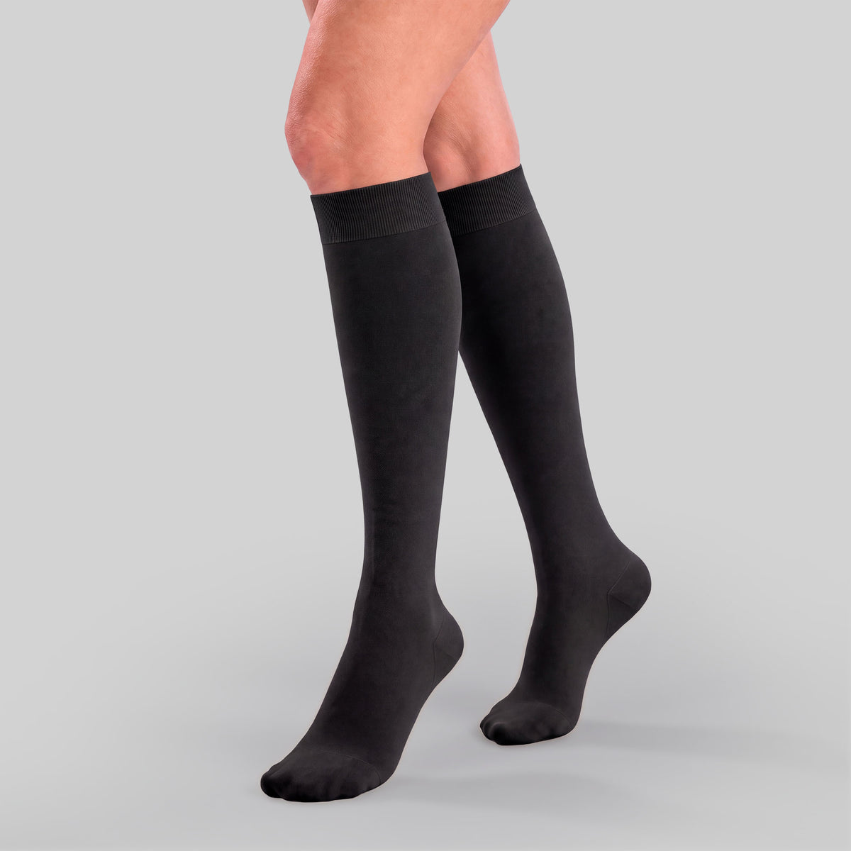 Couture Silver Knee High - Closed Toe
