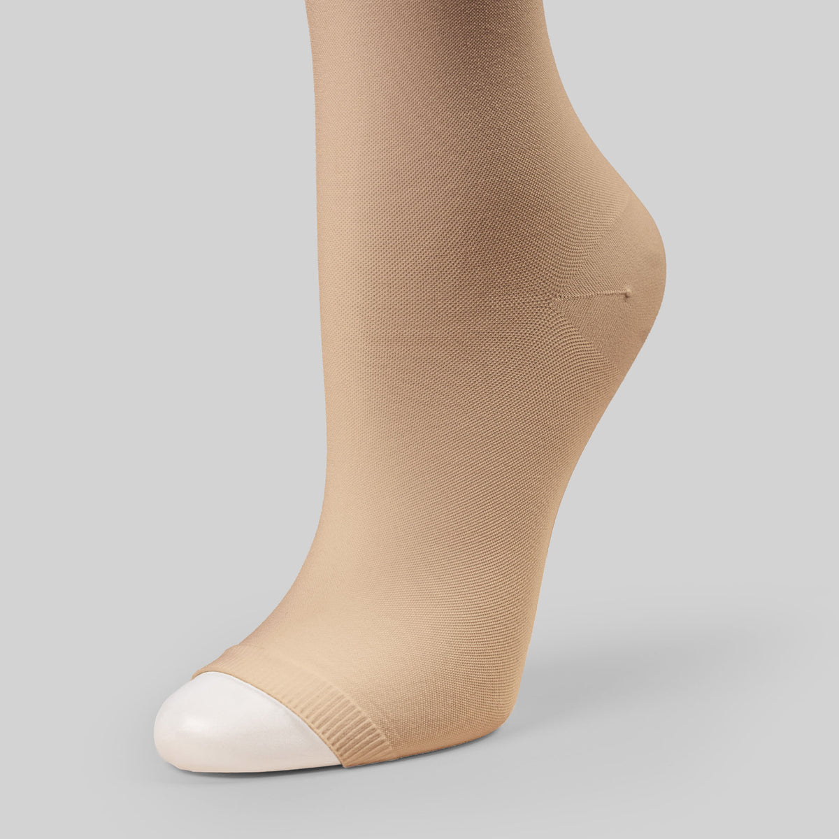 Couture Silver Knee High - Open Toe