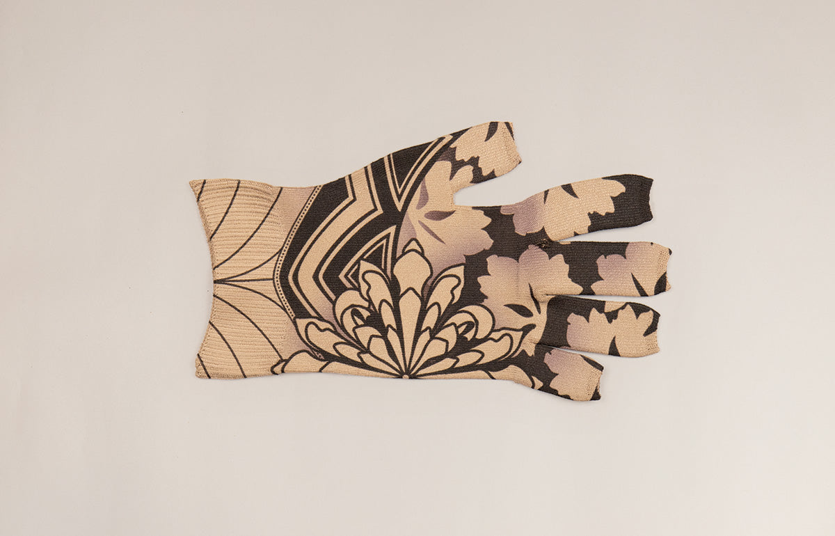 Gatsby Beige Gradient Compression Glove