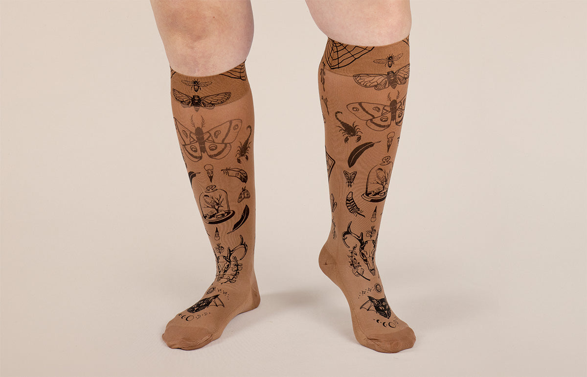 Oddities Mocha Gradient Compression Socks