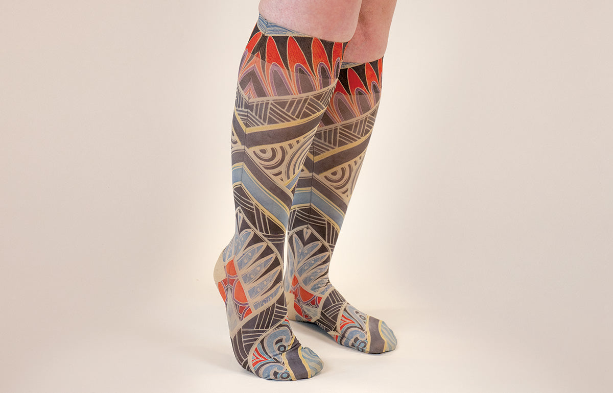Rhythm Beige Gradient Compression Socks