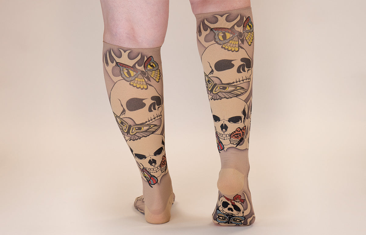 Misfit Beige Gradient Compression Socks