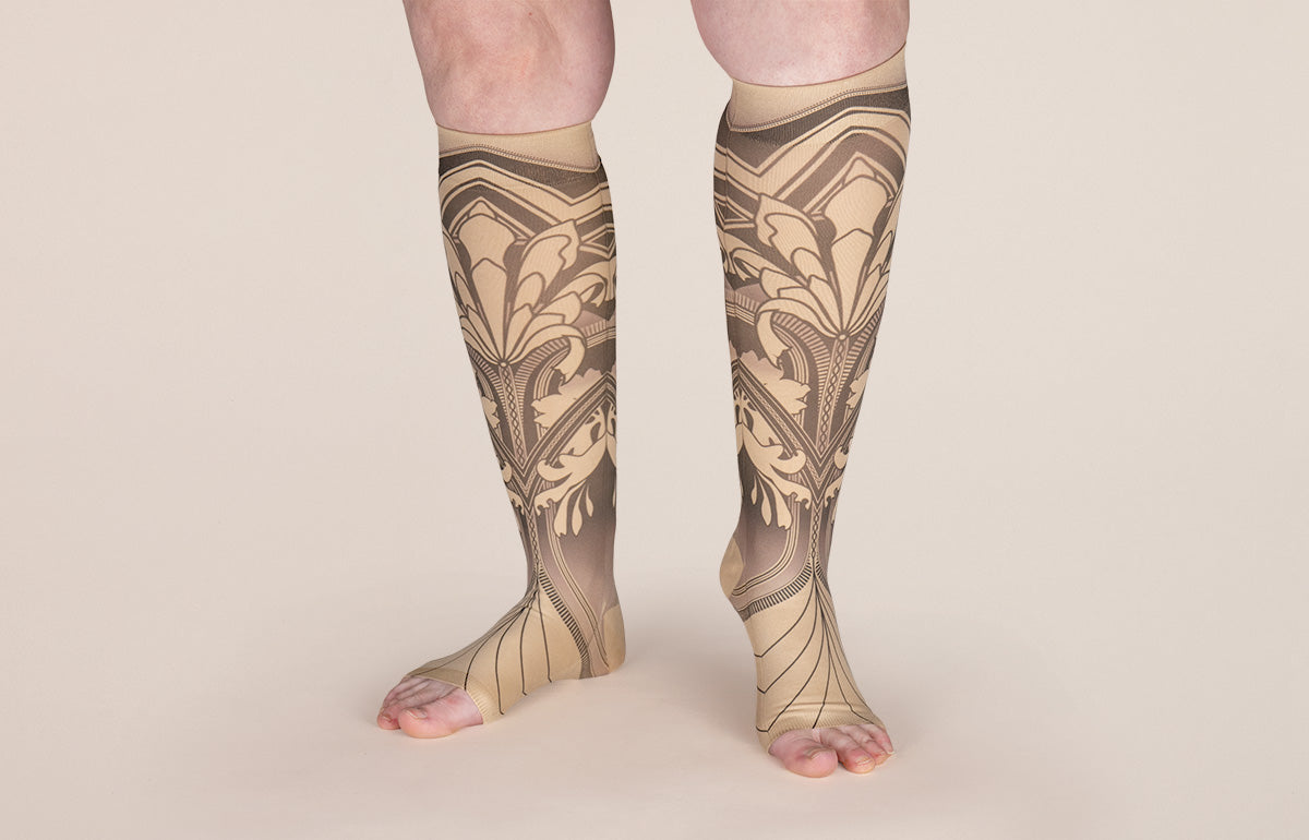 Gatsby Beige Gradient Compression Socks