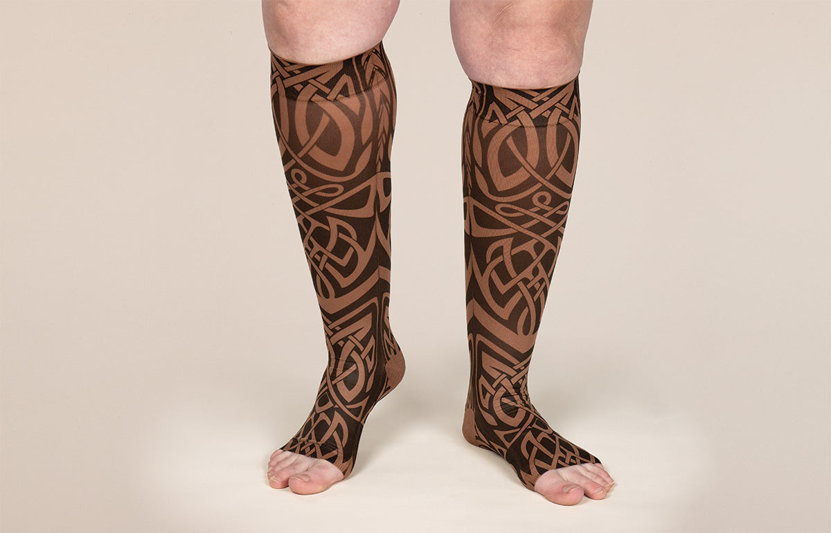 Celtic Mocha Gradient Compression Socks