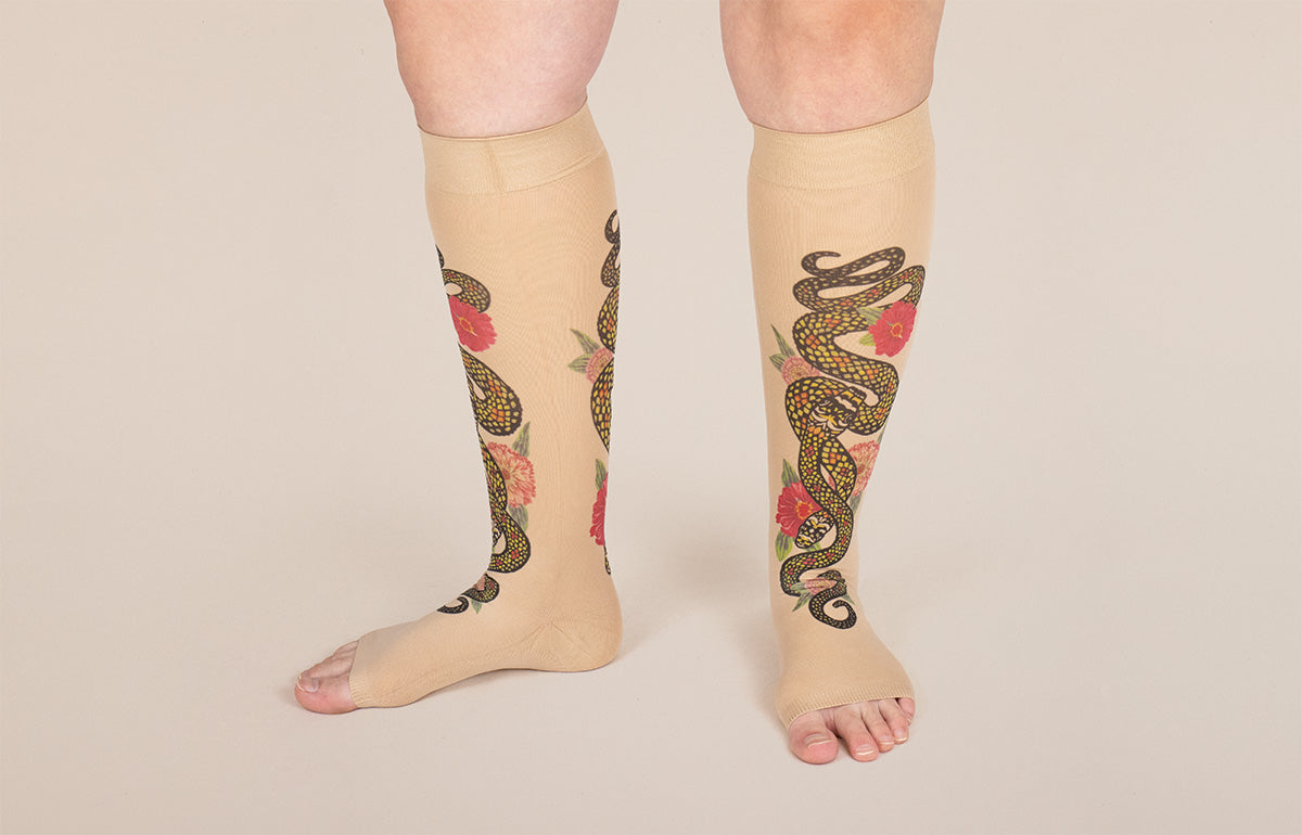 Charm Beige Gradient Compression Socks