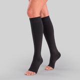 Couture Silver Knee High - Open Toe