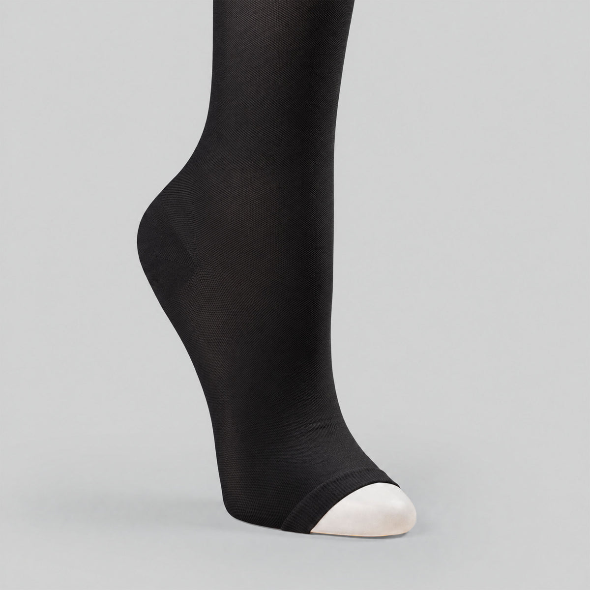 Couture Silver Knee High - Open Toe