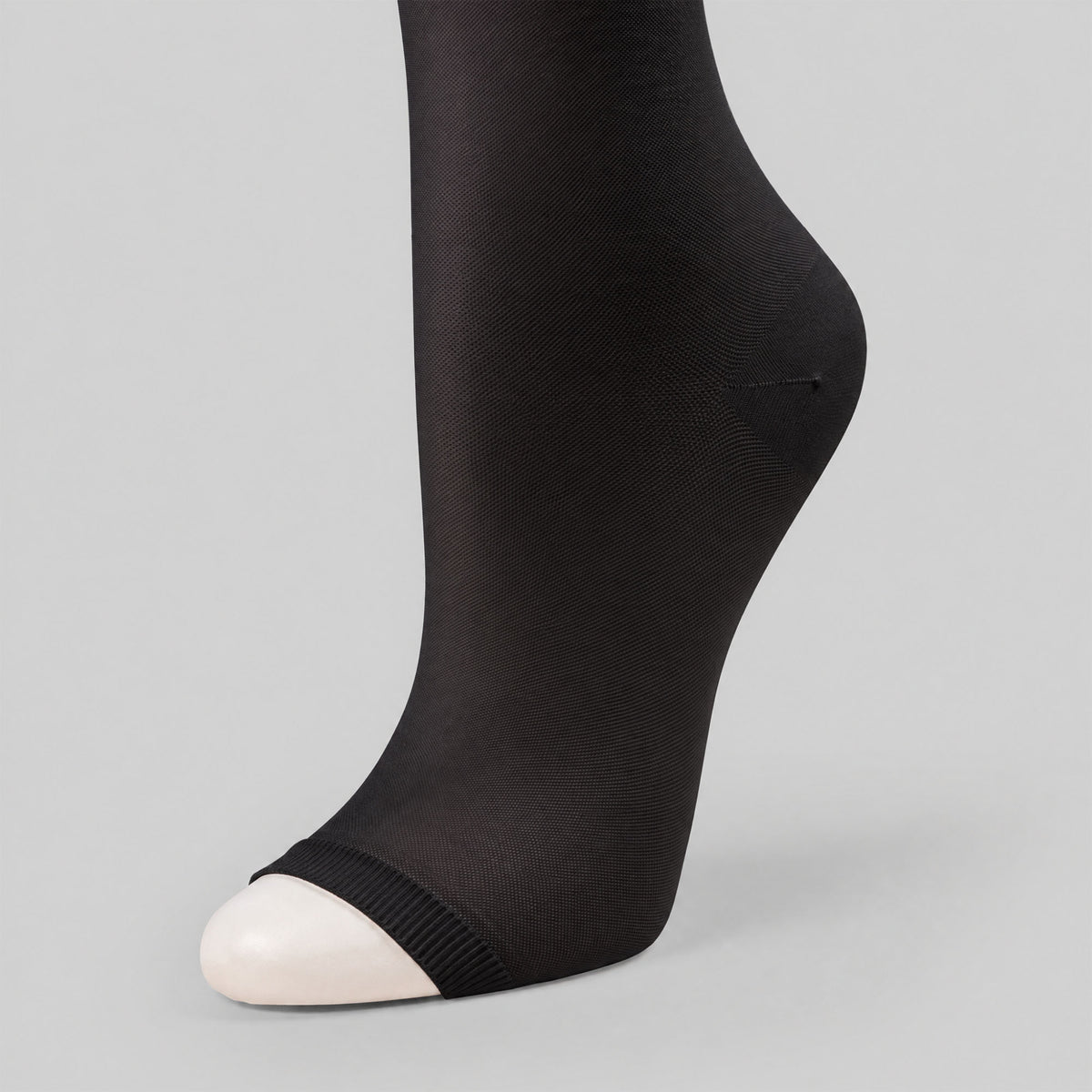 Couture Silver Knee High - Open Toe