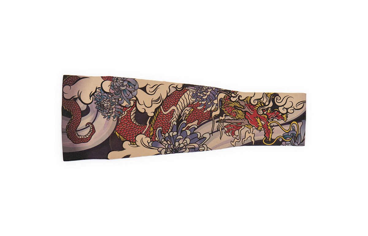 Dragon Lair Beige Gradient Compression Arm Sleeve