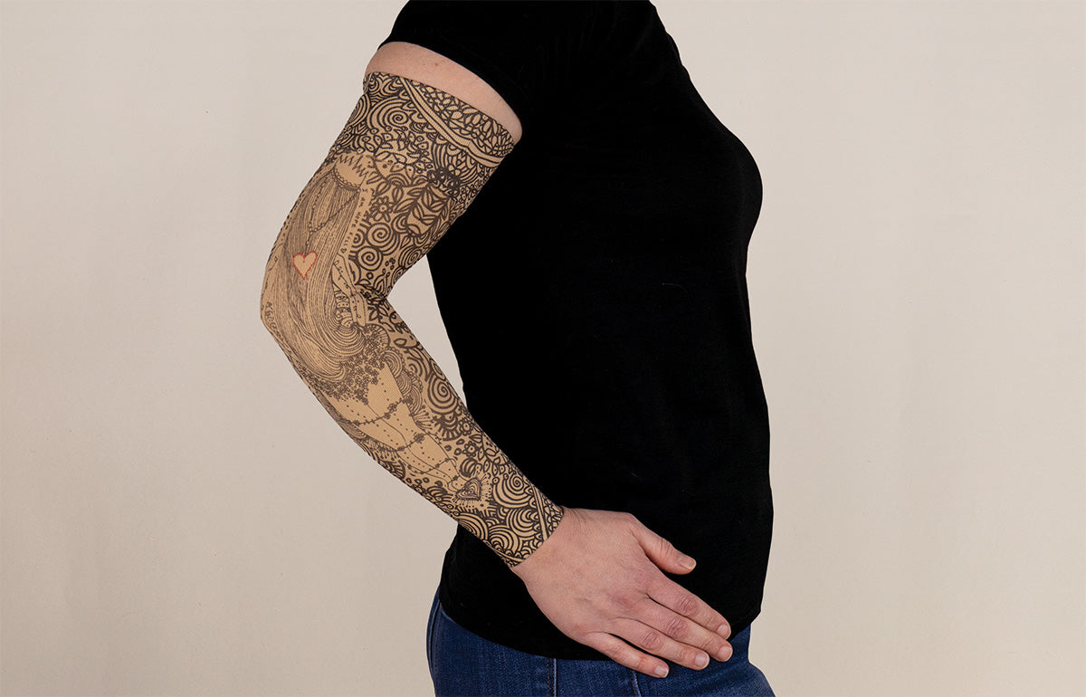 Beauty-Full Beige Gradient Compression Arm Sleeve