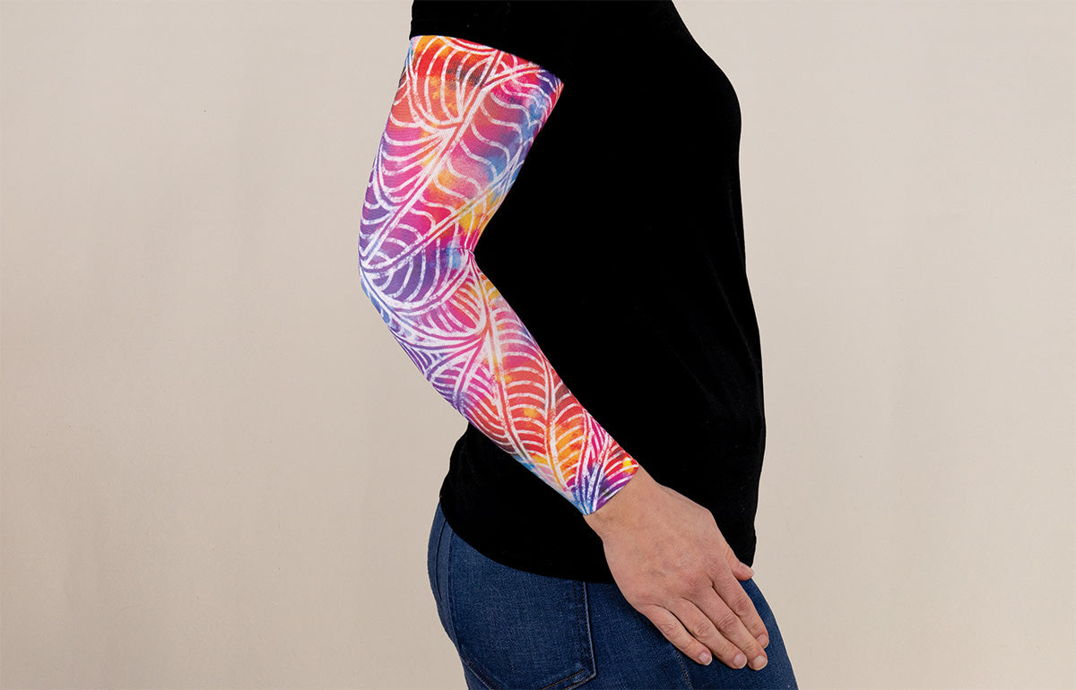 Psychedelic Gradient Compression Arm Sleeve