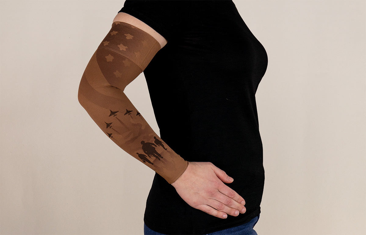 Remember Mocha Gradient Compression Arm Sleeve