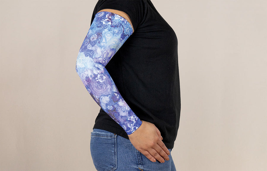 Sapphire Gradient Compression Arm Sleeve