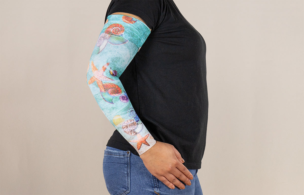 Sea Breeze Gradient Compression Arm Sleeve