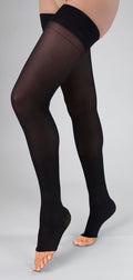 Couture Silver Thigh High - Open Toe
