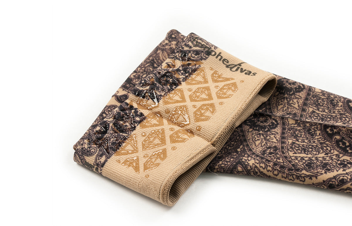 Black Paisley Gradient Compression Arm Sleeve