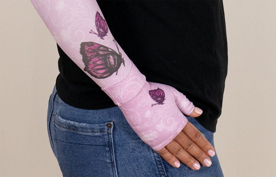 Mariposa Pink Gradient Compression Gauntlet