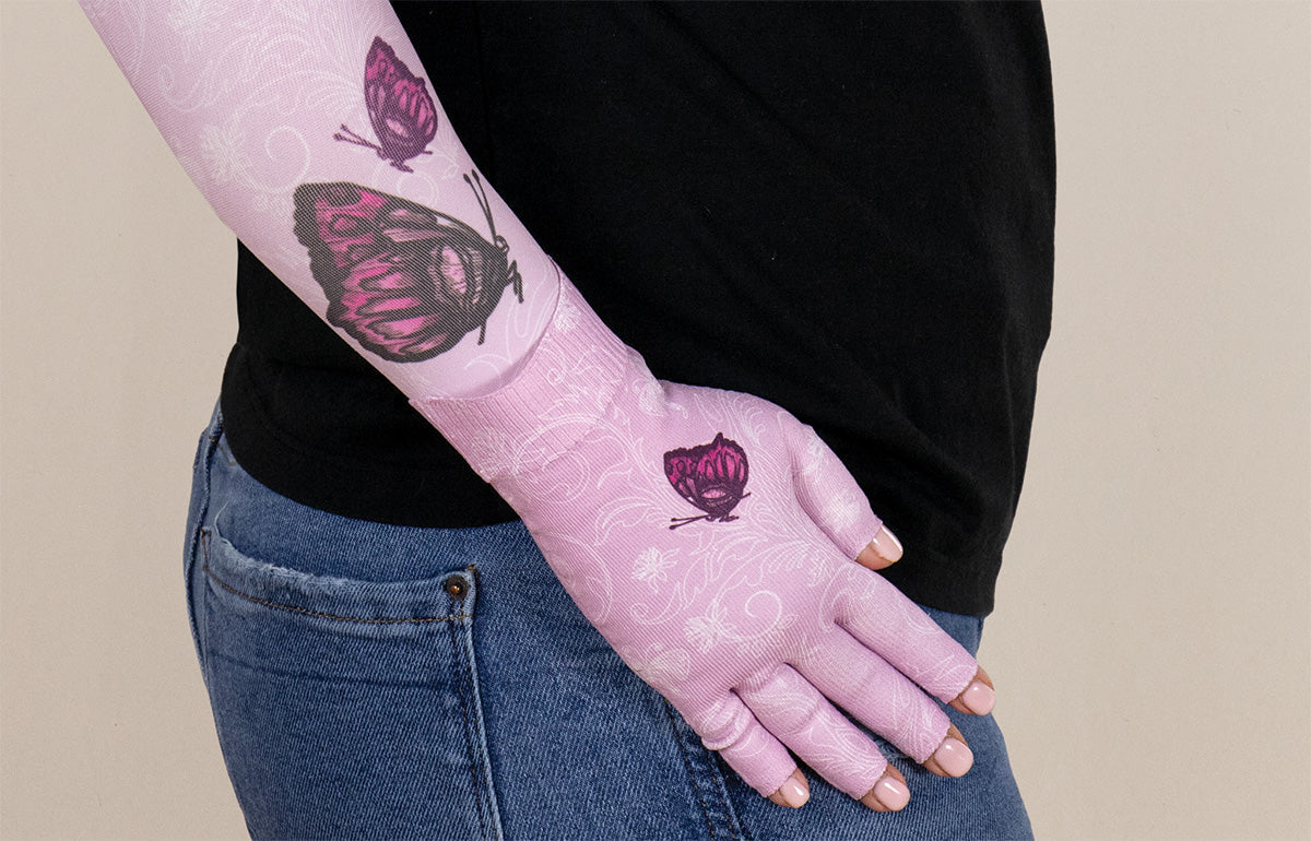 Mariposa Pink Gradient Compression Glove