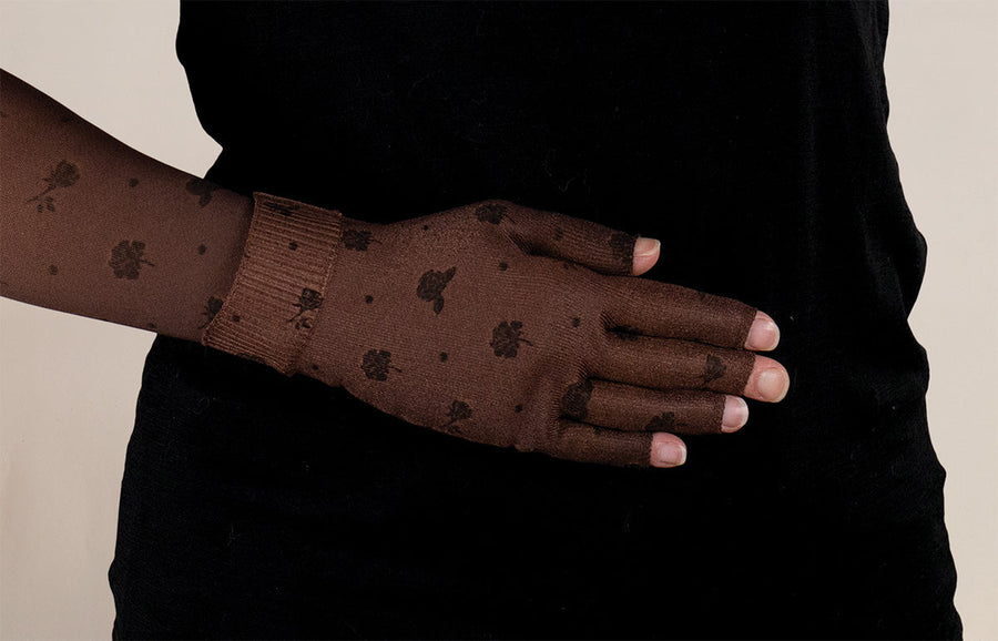 Rose Noir Mocha Gradient Compression Glove