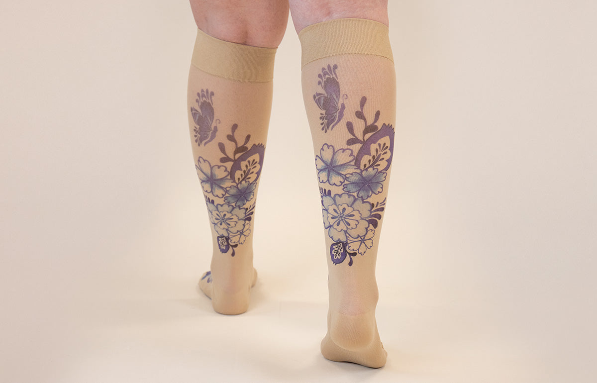 Serenity Beige Gradient Compression Socks