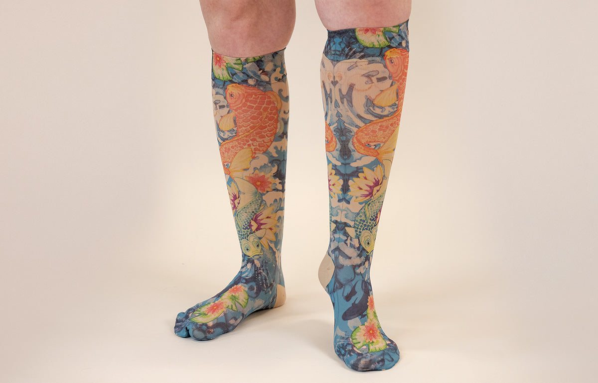 Koi Beige Gradient Compression Socks