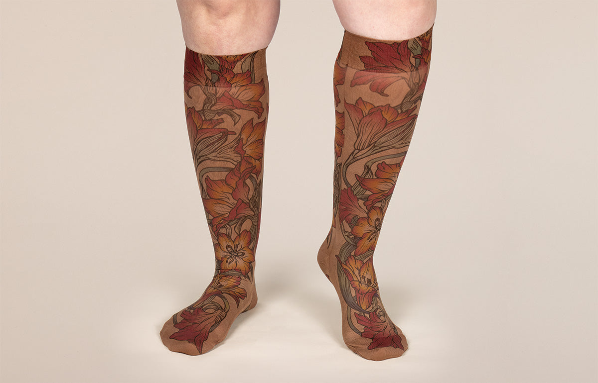 Lily Mocha Gradient Compression Socks