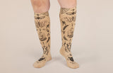 Oddities Beige Gradient Compression Socks