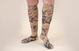 Sakura Beige Gradient Compression Socks