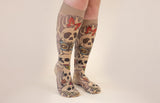 Misfit Beige Gradient Compression Socks