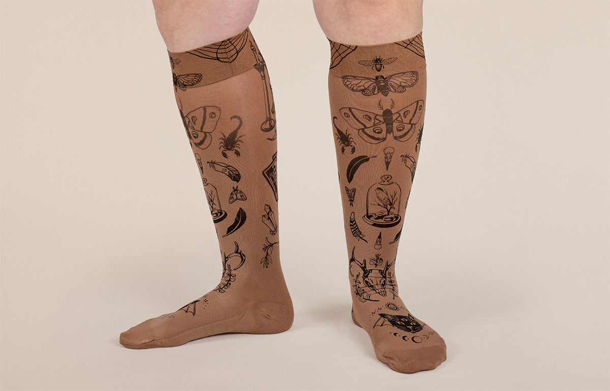 Oddities Mocha Gradient Compression Socks
