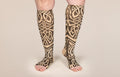 Celtic Beige Gradient Compression Socks