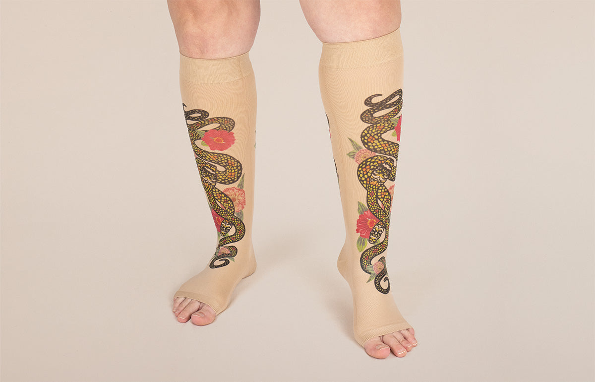 Charm Beige Gradient Compression Socks