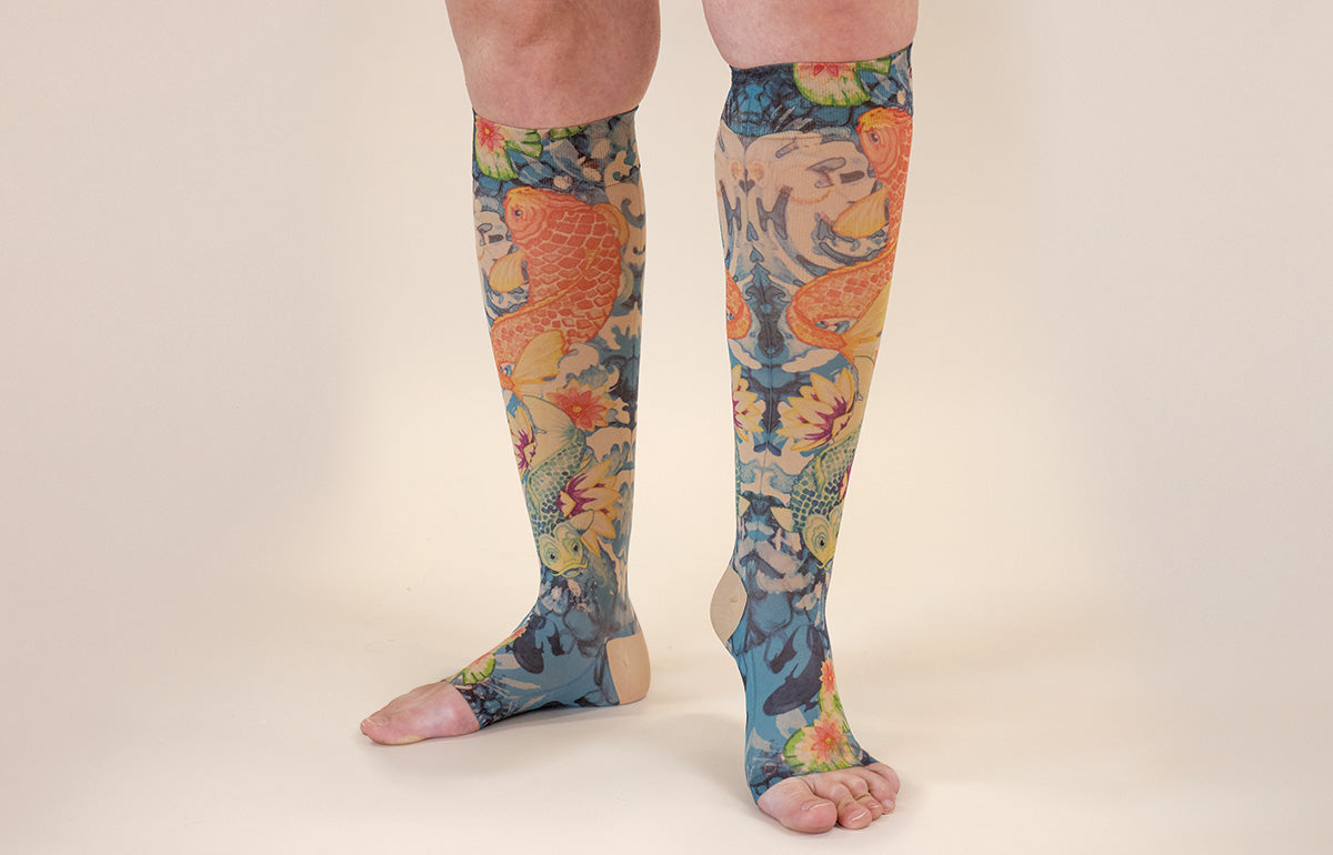 Koi Beige Gradient Compression Socks