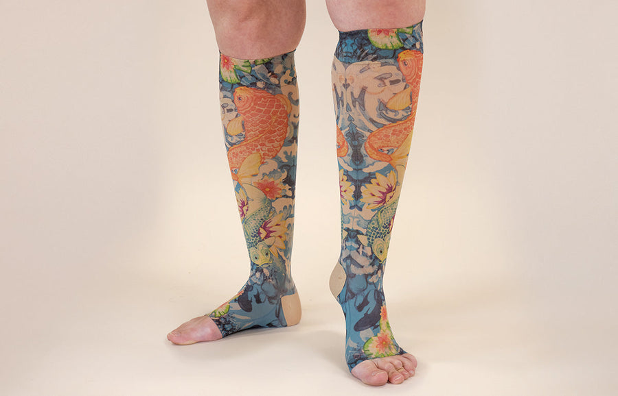 Koi Beige Gradient Compression Socks