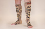 Misfit Beige Gradient Compression Socks