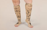 Oddities Beige Gradient Compression Socks