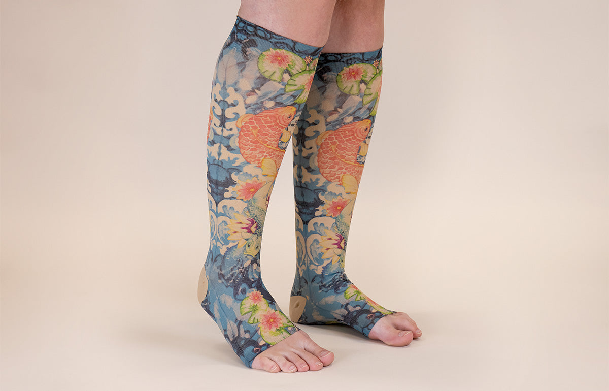 Koi Beige Gradient Compression Socks