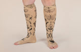 Oddities Beige Gradient Compression Socks