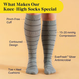Knee-High Compression Socks – Stripes