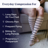 Knee-High Compression Socks – Stripes
