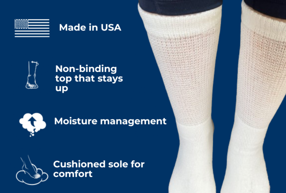 Women's Ultra-Soft Upper Calf Diabetic Socks (4 Pair)